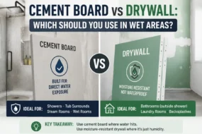 Cement Board vs Drywall: Which to Use in Wet Areas?