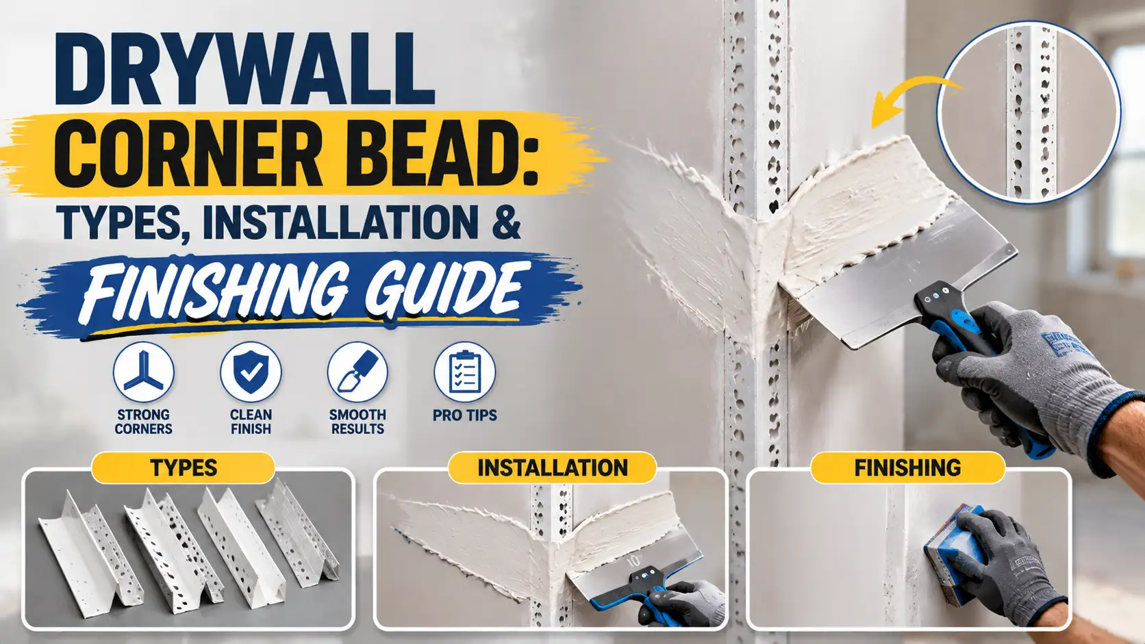 How to Install Drywall Corner Bead: Types & Mudding Guide