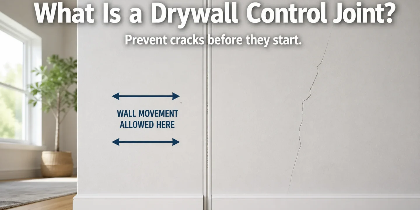Featured image showing a drywall control joint that allows wall movement to prevent cracks before they start